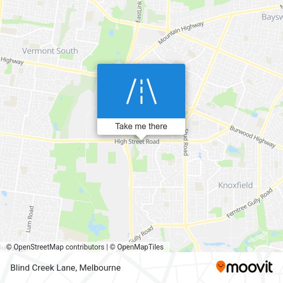 Blind Creek Lane map