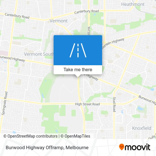 Burwood Highway Offramp map