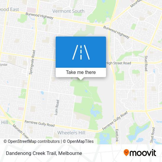 Dandenong Creek Trail map