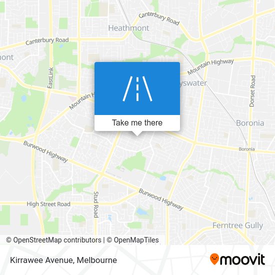 How to get to Kirrawee Avenue, Wantirna South by bus, train or tram?