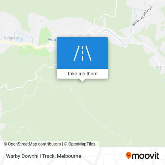 Warby Downhill Track map