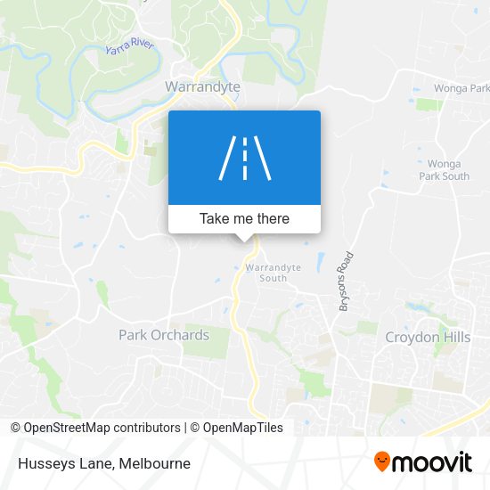 Husseys Lane map