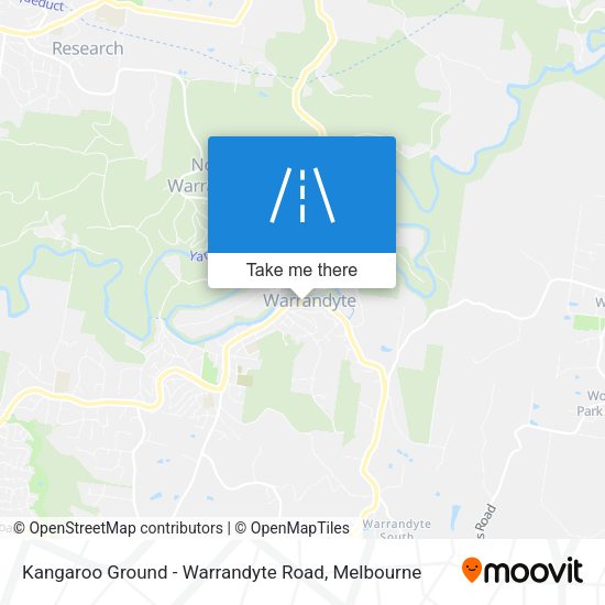 Kangaroo Ground - Warrandyte Road map