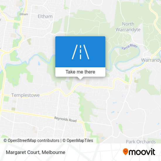 Margaret Court map