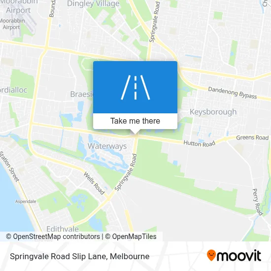 Mapa Springvale Road Slip Lane