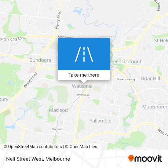 Nell Street West map
