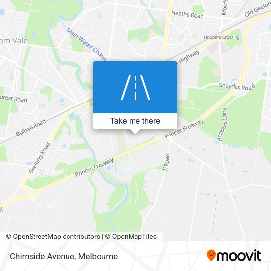 Chirnside Avenue map