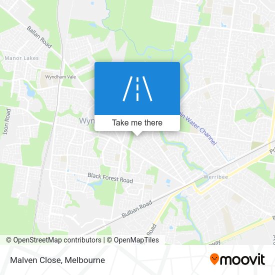 Malven Close map