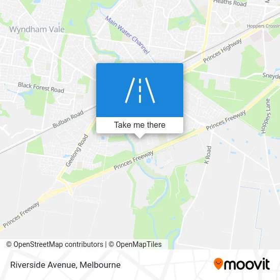 Mapa Riverside Avenue