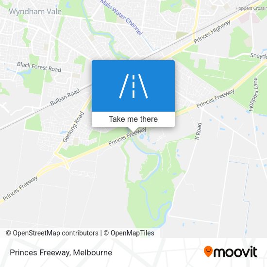 Princes Freeway map