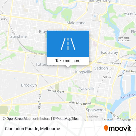 Clarendon Parade map