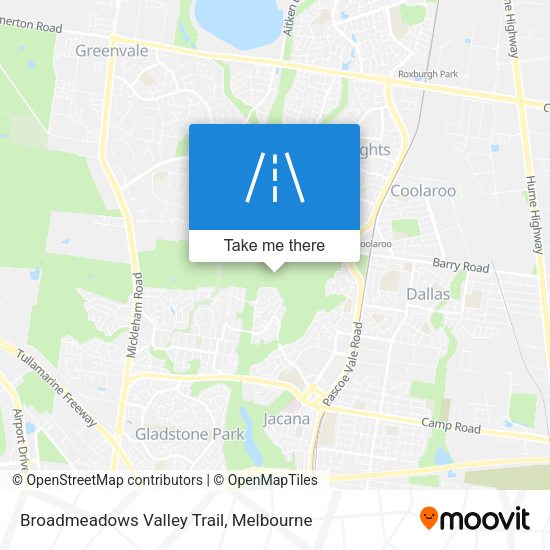 Broadmeadows Valley Trail map