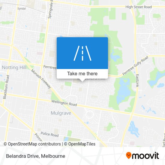 Belandra Drive map