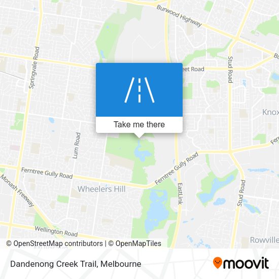 Dandenong Creek Trail map