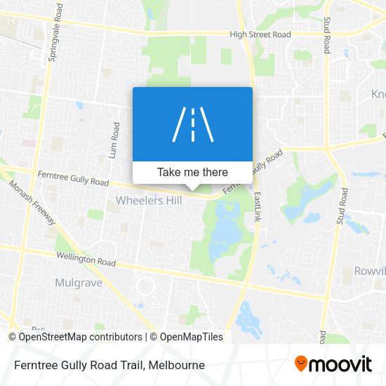 Ferntree Gully Road Trail map