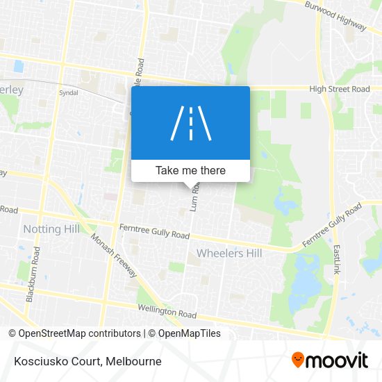 Kosciusko Court map