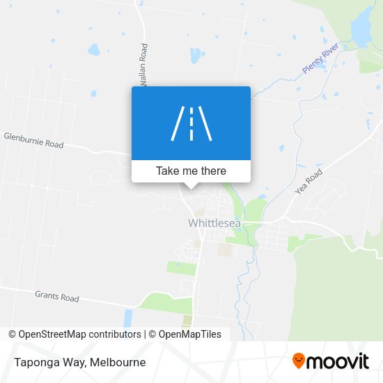 Taponga Way map