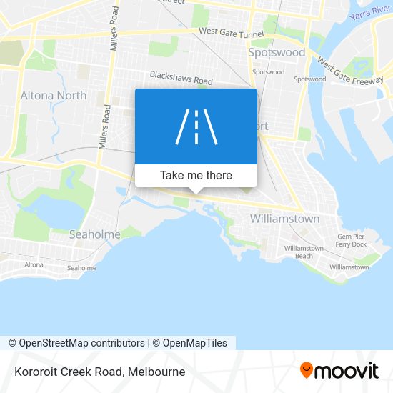Kororoit Creek Road map