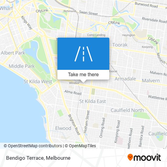 Bendigo Terrace map