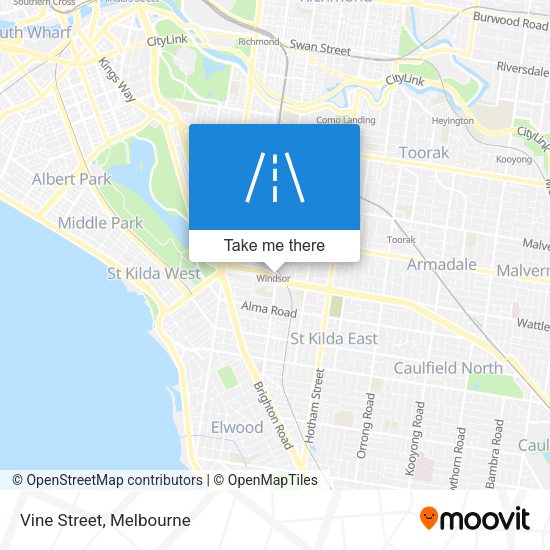 Vine Street map