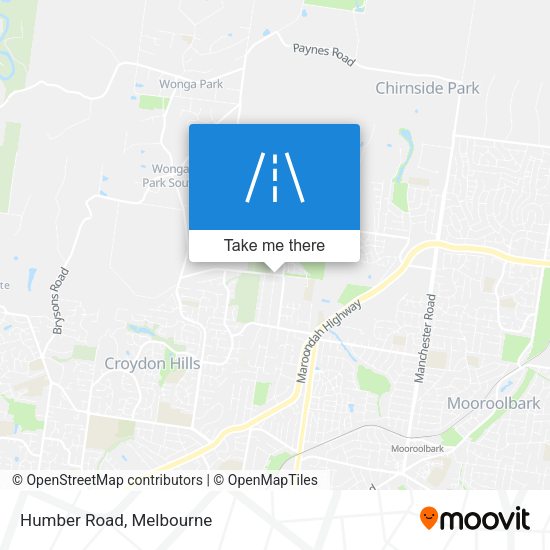 Humber Road map