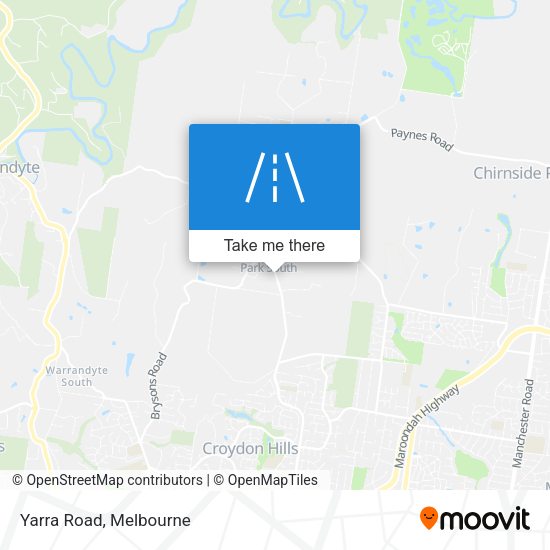 Yarra Road map