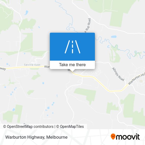 Warburton Highway map