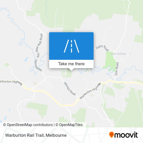 Warburton Rail Trail map