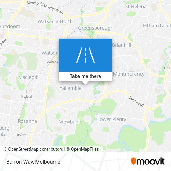 Barron Way map