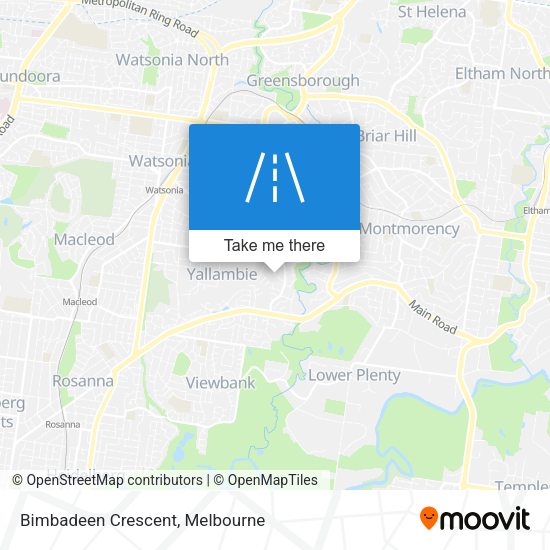 Bimbadeen Crescent map