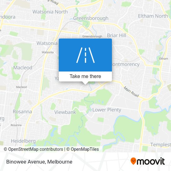 Binowee Avenue map