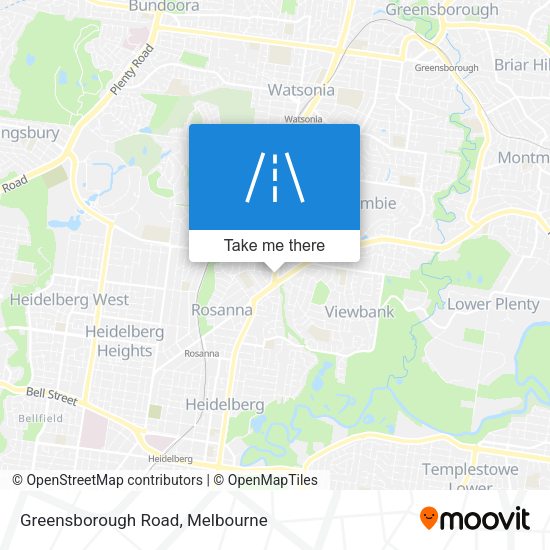 Greensborough Road map