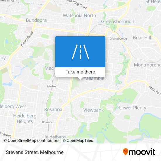 Stevens Street map