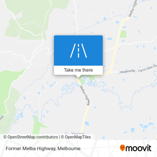 Former Melba Highway map