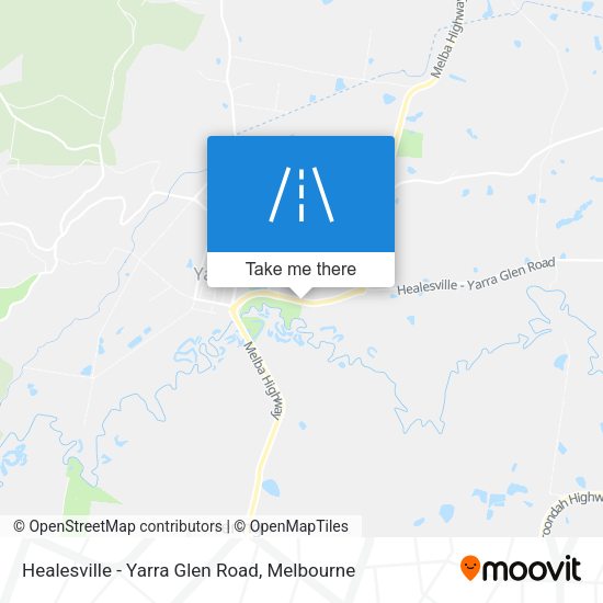 Healesville - Yarra Glen Road map