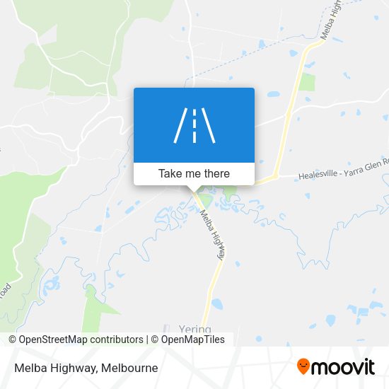 Melba Highway map