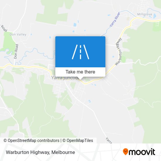 Warburton Highway map