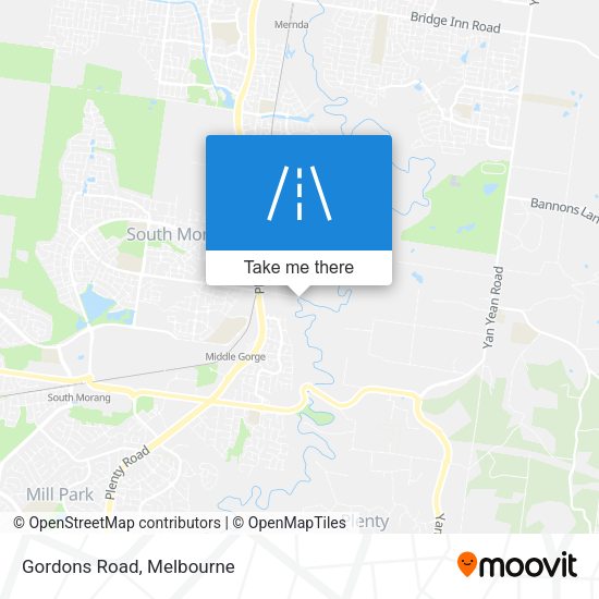 Gordons Road map