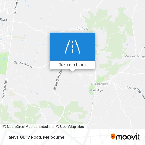 Haleys Gully Road map