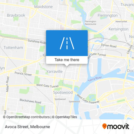 Mapa Avoca Street