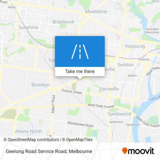 Geelong Road Service Road map