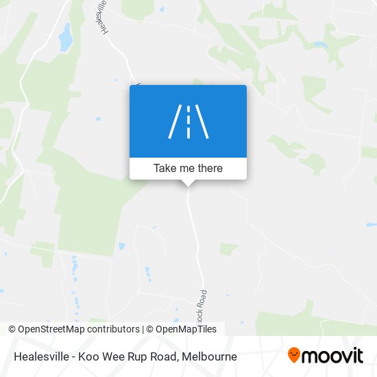 Healesville - Koo Wee Rup Road map