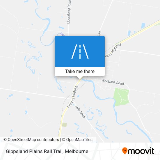 Gippsland Plains Rail Trail map