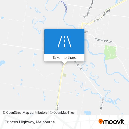 Princes Highway map