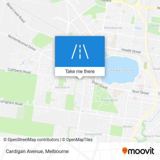 Cardigan Avenue map