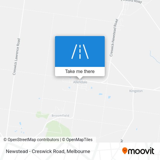 Newstead - Creswick Road map