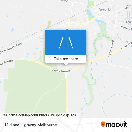 Midland Highway map