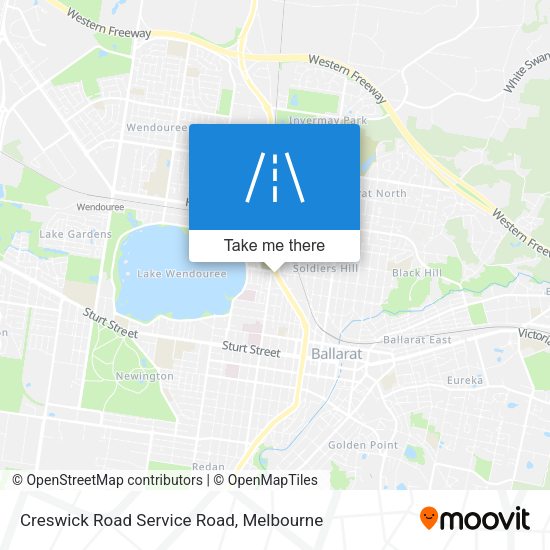 Creswick Road Service Road map