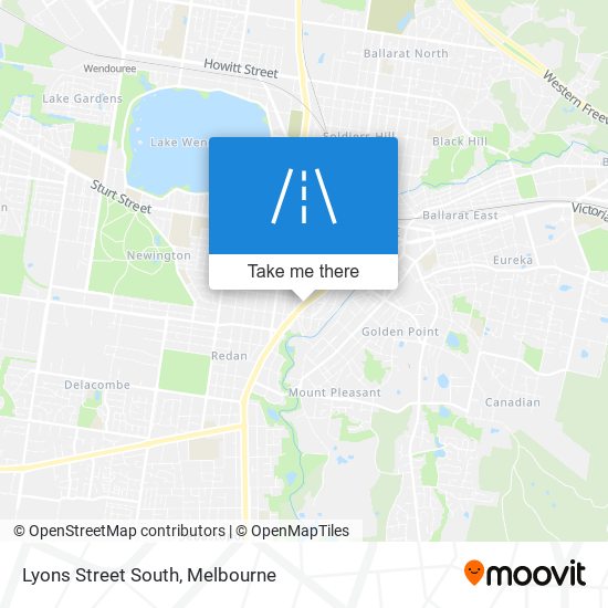 Mapa Lyons Street South