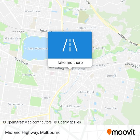 Midland Highway map
